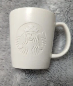 Set Of 2 Starbucks Etched Siren Mermaid Cups White Demitasse Espresso Mini Mugs - Picture 1 of 14