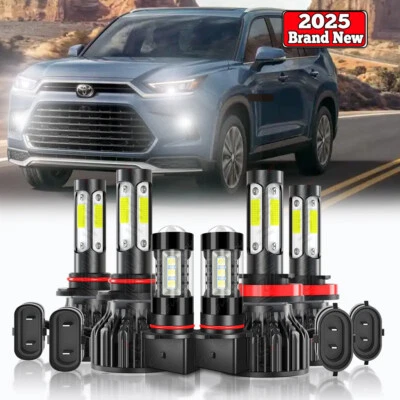 For Toyota Highlander 2011-2012 Combo LED Headlight Hi/Lo Beam + Fog Light bulbs - Image 1 of 4