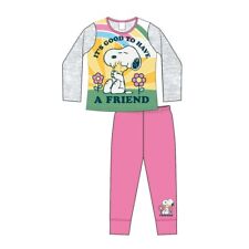 Official Girls Snoopy Pyjamas Pjs Pajamas Kids Children's Ages 6 8 10 12