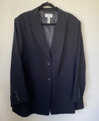 Covington Blazer Women’s Size 22W Black Professional Suit Lined Jacket - Imagem 1 de 4