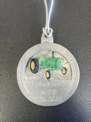 Nuevo John Deere peltre adorno de Navidad LP87323 4020 tractor granja JD Foto 1 de 3