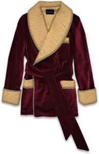 Herren Samt Smoking Jacke Steppmantel Mantel - Bild 1 von 3