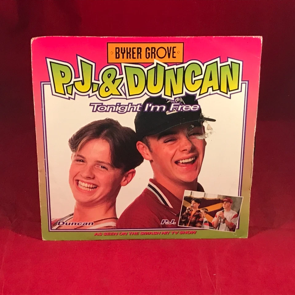 P.J. & DUNCAN Tonight I'm Free 1993 UK 7" Vinyl single telstar Ant Dec 45 record - Image 1 of 4