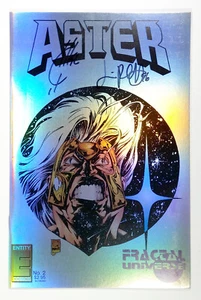 Aster #2 Foil CVR 2X Signed J Quesada & Jimmy Palmiotti (1994) Entity Comics - Picture 1 of 2