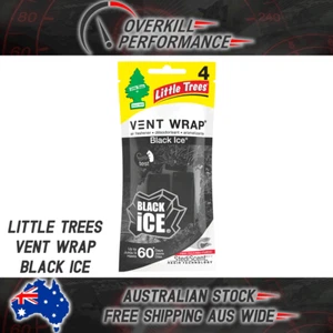Little Trees Air Freshener Vent Wrap Black Ice 4 Pack - Car Truck Home Office - Picture 1 of 1