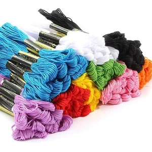 Cotton Embroidery Threads Cross Stitch Long Skeins for Craft Projects 50 Pcs - Picture 1 of 4