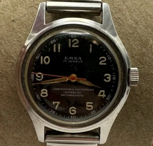EMKA Swiss Made Armbanduhr Uhr 17 Jewels Incabloc Antimagnetic - Bild 1 von 6