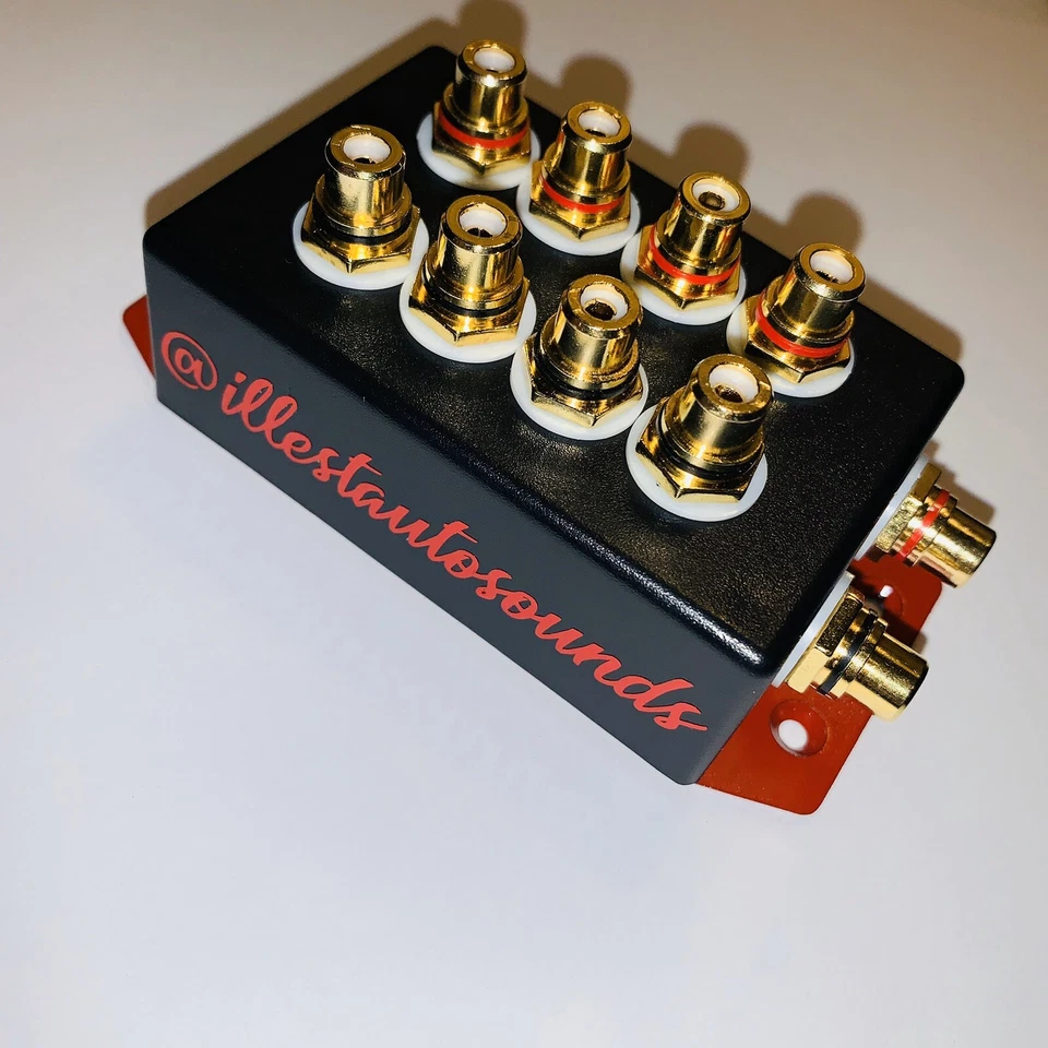 rca distribution block 1-4 rca splitter In Black And Red Label - Image 1 of 1