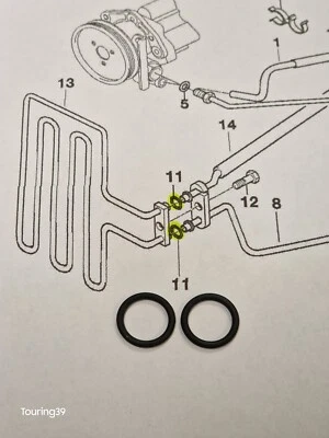 2 x Original BMW E39 ELRING O-Ring Für Hydraulikschlauch Lenkung - Bild 1 von 4
