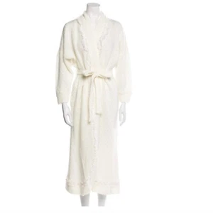 Christian Dior Volantes Encaje Adorno Casa Bata Blanco S - Imagen 1 de 3