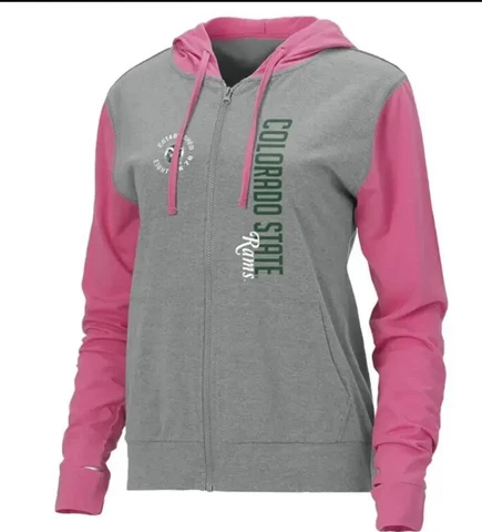 Ouray Sportswear Colorado State Rams Full Zip Lightweight Hoodie Womens (L) NWT Cover