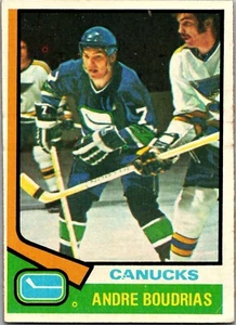 1974 - 1975 Topps #191 Andre Boudrias- Vancouver Canucks - Center - Vintage - Picture 1 of 2