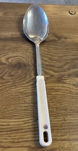 EKCO USA Stainless  Vintage  Spoon w/beige  plastic Handle, 12-1/2" - Picture 1 of 6