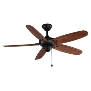 Altura 48" Matte Black Ceiling Fan, Indoor/Outdoor, Reversible Motor - Picture 1 of 10