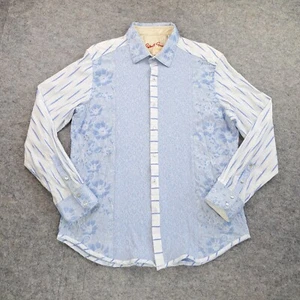 Robert Graham Shirt Men Extra Large Blue White Floral Button Limited Edition Top - Picture 1 of 18