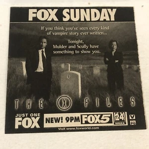 The X-Files Vintage Print Ad David Duchovny Gillian Anderson TPA19 - Picture 1 of 2