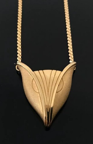 Collana gufo firmata Givenchy Paris finitura oro 14"