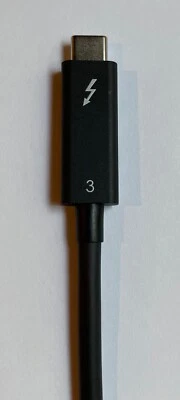 Apple Studio Display 2M 6.6ft Thunderbolt 3 Cable Black No USB-C Device Support - Image 1 of 4