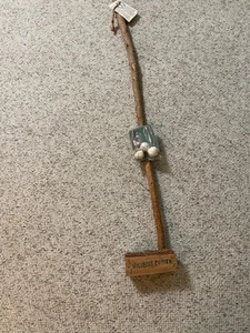HILLBILLY PUTTER, NOVELTY 38" WOODEN VINTAGE GOLF CLUB, RARE GAG GIFT FOR GOLFER - Picture 1 of 9