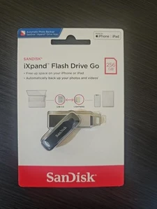 New/Sealed! SanDisk 256GB iXpand Flash Drive Go USB to Lightning - iPhone/Ipad - Afbeelding 1 van 4