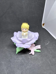 Figura Flor Mensual Precious Moments Junio Cumpleaños Estatuilla Flor Púrpura - Imagen 1 de 2