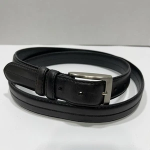 Italienischer ölgegerbter eleganter Herrengürtel aus echtem Leder 1 "weit 48" schwarz - Bild 1 von 9