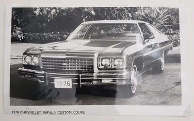Vintage 1976 Chevrolet Impala Custom Coupe Car Postcard Chevy 1976 Impala - Image 1 of 3
