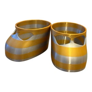 Replacement Shoes 16” Cabbage Patch 3D Printed Silver And Gold Stripe - Picture 1 of 1