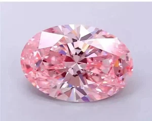 1.5Ct Lab Grown CVD Diamond Fancy Vivid Pink Color Oval Cut VS1 IGI Certified R - Picture 1 of 5