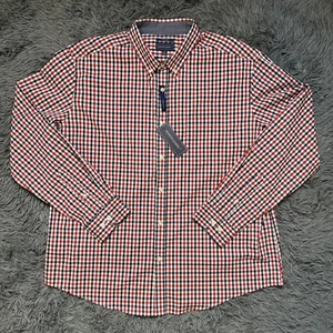 Mason James Check Plaid Shirt Men’s XL Stretch Button Down Long Sleeve NWT - Picture 1 of 7