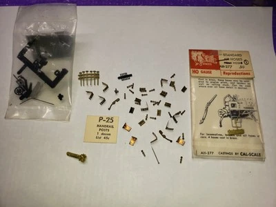 Pacific HO Brass Handrail Posts P-25 And ASSORTED Other Parts Lot  - Image 1 of 4