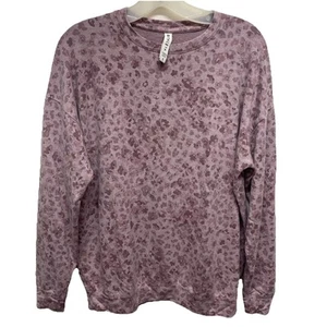 Athleta Sweatshirt Gr. Small Langarm Pullover Lavendel Lila Geblümt - Bild 1 von 9