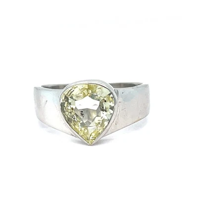 Pear Shaped Yellow Natural Diamond 1.5ct 18ct Gold Ring - Image 1 of 4