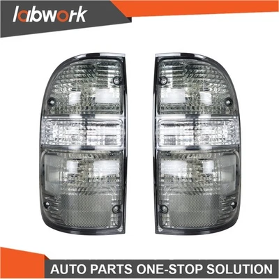 Par de lanternas traseiras traseiras de laboratório lâmpadas de quebra para Toyota Tacoma 2001 2002 2003 2004 - Imagem 1 de 4