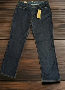 Levis Damen 525 Perfect Waist Straight Jeans Größe 16 Mid Rise Dark Wash Neu - Bild 1 von 19