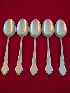 Set di 5 cucchiaini Oneida Northland Musette in acciaio inox Korea argenteria - Foto 1 di 6