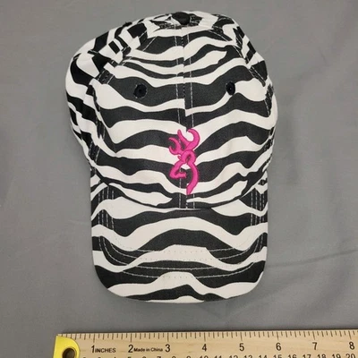 Zebra stripe Browning Womens Cap Pink Logo - Image 1 of 4
