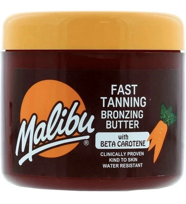1x Malibu Fast Tanning Bronzing Body Butter Coconut 300ml Beta Carotine Glow NEU