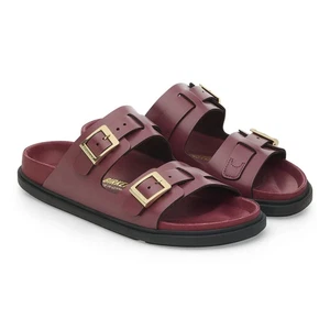 Birkenstock St Barths Leder Pantoletten Sandalen Farbe Berry Crush Größe 39  - Bild 1 von 9