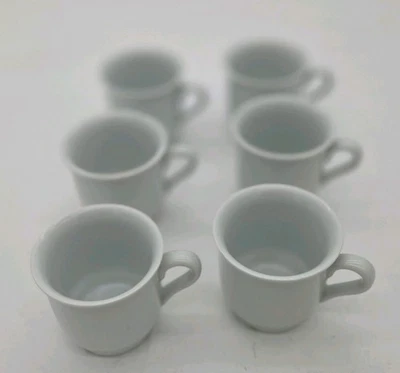IKEA Porcelain Cups White Coffee Tea Mugs 21986 Set of 6 Foto 1 de 4