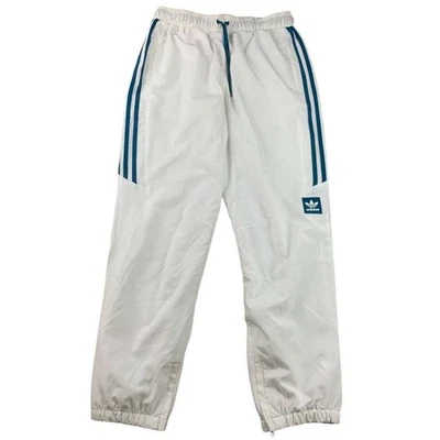 Pantalones de chándal Adidas Originales Para Hombre Blanco Azul Trifolio Talla Mediana Foto 1 de 4