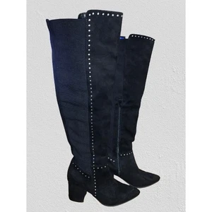 Seven Dials Overknee-Stiefel schwarz Nieten Wildlederimitat - Bild 1 von 5