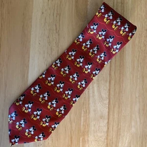 Disney Mickey Mouse Unlimited Silk Necktie Red - Picture 1 of 4