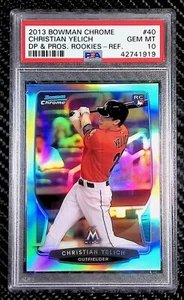 Christian Yelich - 2013 Bowman Chrome #40 Refractor - RC - PSA 10 - Marlins - Bild 1 von 3