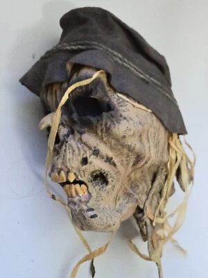 Máscara de Espantapájaros Halloween Adulto con Paja Sobre la Cabeza Adulto● Nueva pero Dañada● Foto 1 de 4