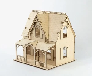 1:18 Anne Shirley Wooden Dollhouse 36cm Height Miniature Kids Gift Home Decro - Picture 1 of 10