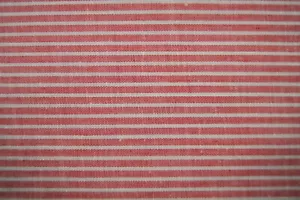 3/4 Yard Pink White Stripped Ticking Fabric 32" X 44" - Picture 1 of 2