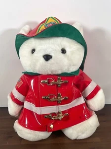 Marshall Field's Santabear Fire Bear 1996 Stuffed Animal Plush Firefighter - Picture 1 of 16