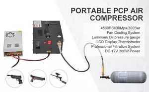 PCP Air Compressor Portable Manual-Stop Oil-free w/Built-in Fan 4500PSI/30MPa - Bild 1 von 8