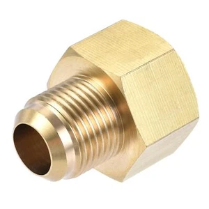 Brass Pipe fitting 1/2 SAE Flare Male 5/8 SAE Female Thread Tubing Adapter - Picture 1 of 6